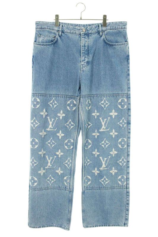 Louis Vuitton 25SS Rm251mm (9.88in) PNB Hsd18w Monogram Skate Denim Pants Men's
