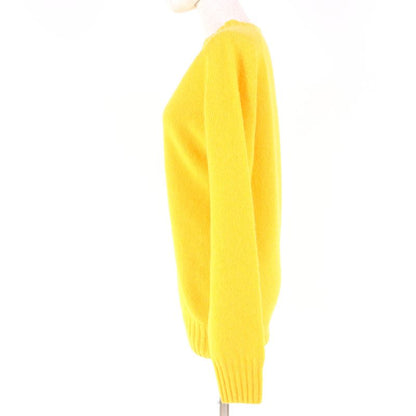 Celine 2 3go0/799a 100% Wool Phoebe Period Oversized Crewneck Knit Yellow XS