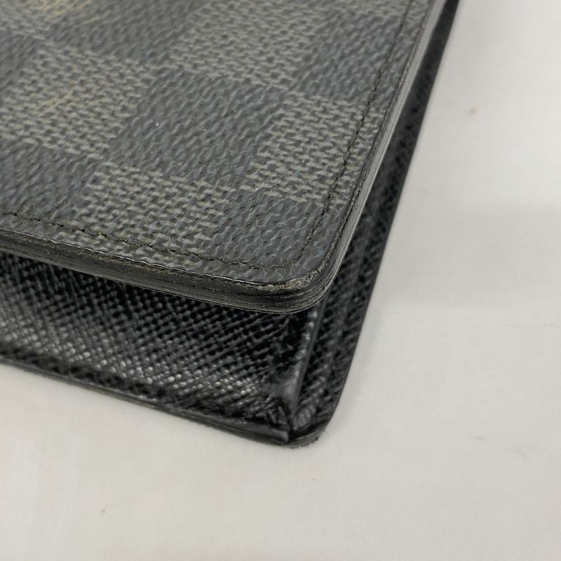 Louis Vuitton Damier Graphite Portefeuille Blazer N62665 Black Men's Long Wallet