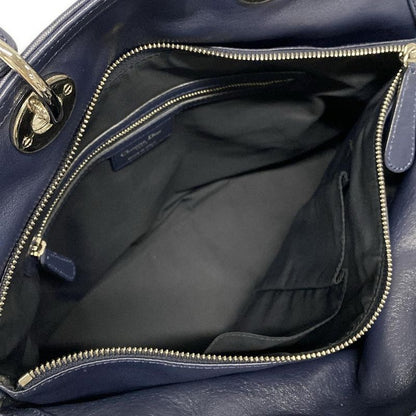 Dior/christian Dior Tote Bag Granville Navy Leather