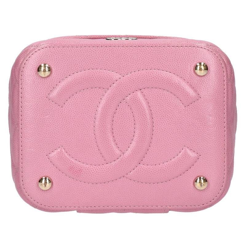 Chanel Vanity Caviar Skin Chain Shoulder Bag Women