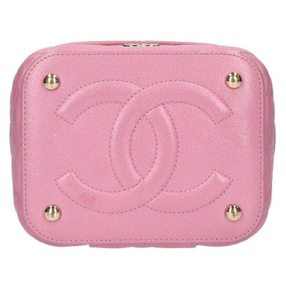 Chanel Vanity Caviar Skin Chain Shoulder Bag Women