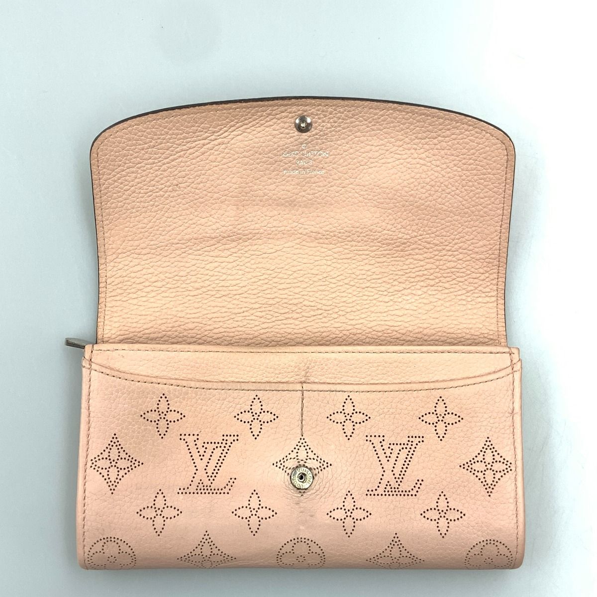 Louis Vuitton Mahina Portefeuille Iris Bifold Long Wallet M60145 Light Pink
