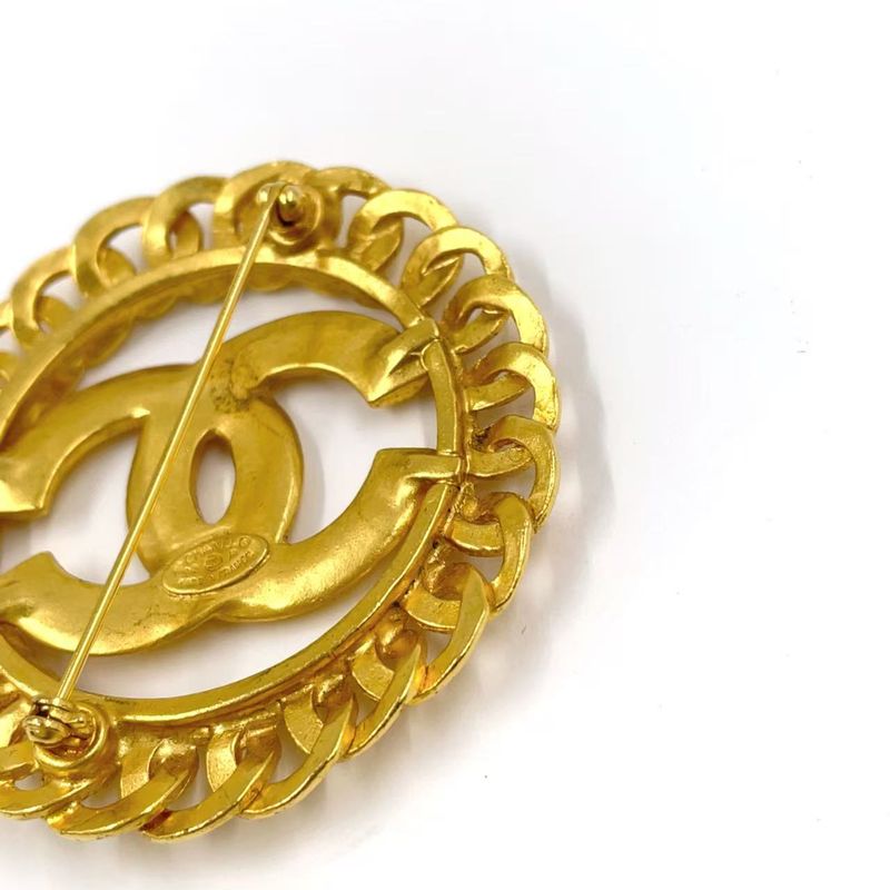 Chanel Coco Mark Circle GP Gold Brooch