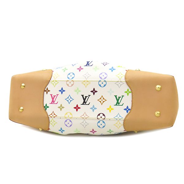 Louis Vuitton 2way Bag Judy GM Monogram Multicolor Bronze Gold Hardware White