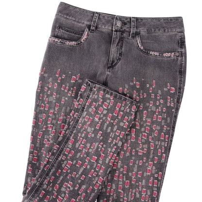 Chanel Trousers P40943 Black Denim Pants