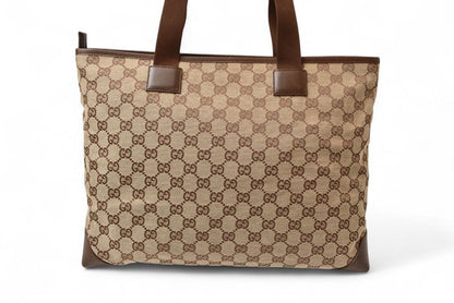 Gucci Tote Shopping Bag A4 Gucci GG Canvas GG Beige Brown 34339