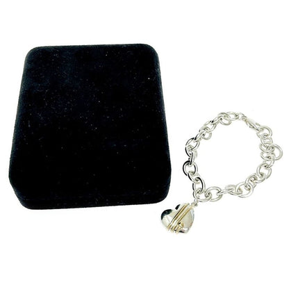 Tiffany & Co Silver Gold Heart Arrow Combination Bracelet 47.0g 925 750