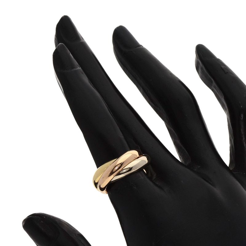Cartier Trinity MM #48 Ring 18K Yellow Gold 18K White Gold 18K Pink Gold Ladies