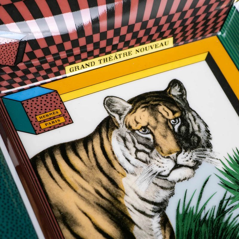 Hermes Accessory Case Grand Theater Nouveau King's Tiger Tray Plate