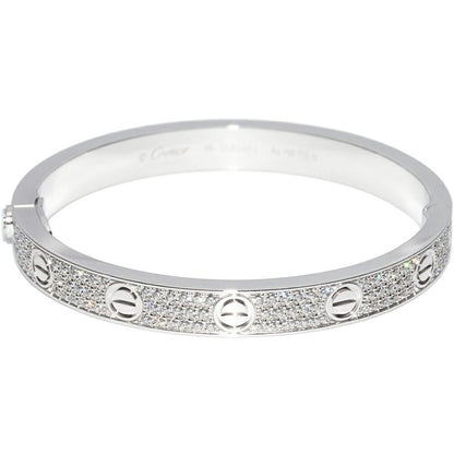 Cartier Bangle 18K White Gold 204P Diamonds (approx Total 199ct) Love Bracelet