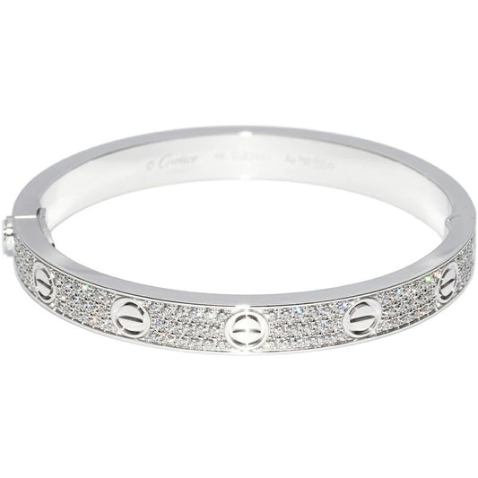 Cartier Bangle 18K White Gold 204P Diamonds (approx Total 199ct) Love Bracelet
