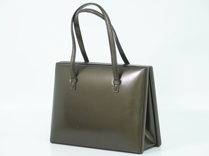 Authentic Loewe Leather Handbag Brown Bag Pre-owned [follow-up Discount