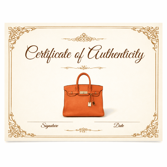 Certificate of Authenticity The Reluxe