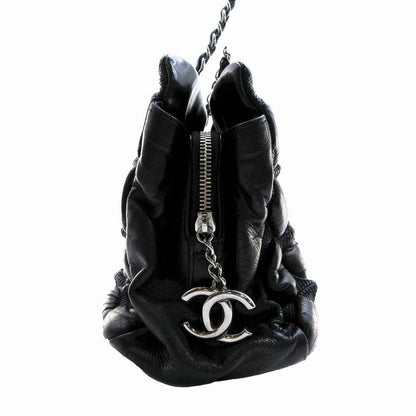 Chanel Matelasse Coco Charm Double Chain Bubble Quilted Leather Shoulder Bag