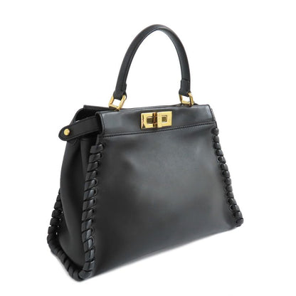 Fendi P-cub- 8bn290 Shoulder Bag Handbag 2WAY Black Leather Ladies