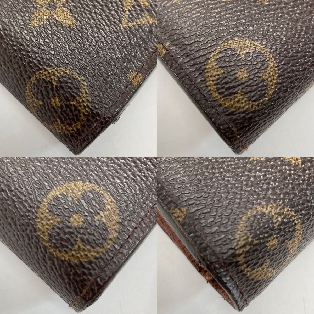 Louis Vuitton Pochette Portomone Credit M61725 Brown Long Wallet