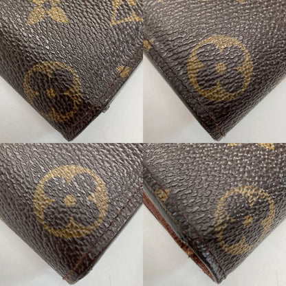Louis Vuitton Pochette Portomone Credit M61725 Brown Long Wallet