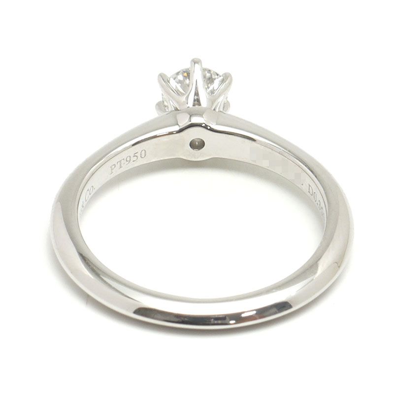 Tiffany & Co Set Diamond Ring Approx 9 Pt950 D0.35ct