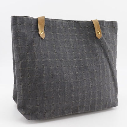 Hermes Amedava Cabas De Poche Long Shoulder Canvas Gray Women's Shoulder Bag