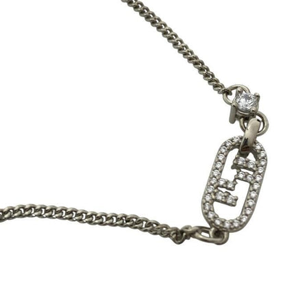 Fendi 8ah428 Bracelet O'lock Bangle Accessories Crystal Metal Silver