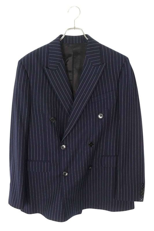 Celine 2v16h399u Striped Double Breasted Jacket Men's 46