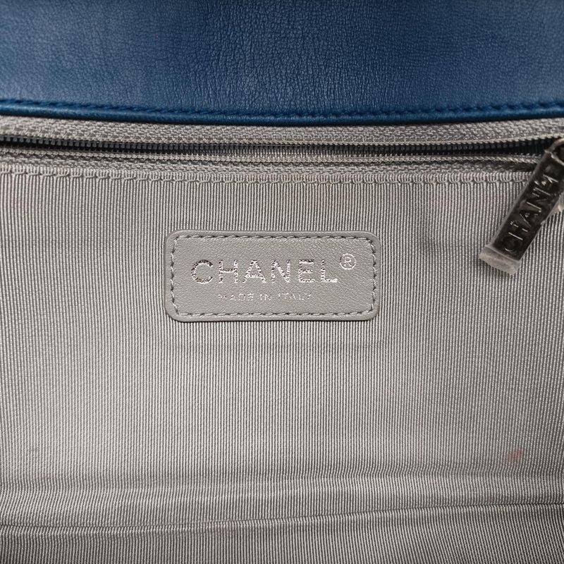 Chanel Boy Chanel Blue Pearl Fishskin And Leather A6713816706579