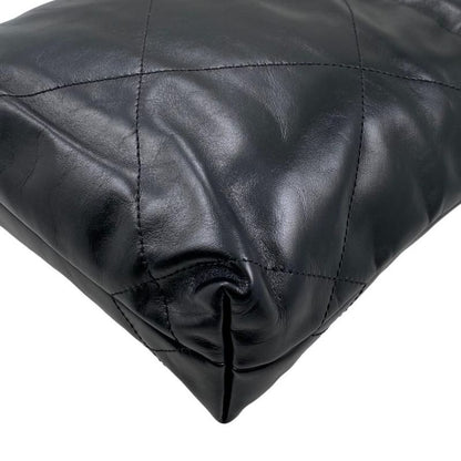 Chanel Shoulder Bag 22 Mini As3980 Shiny Calfskin Black Chain Bag Gold Hardware