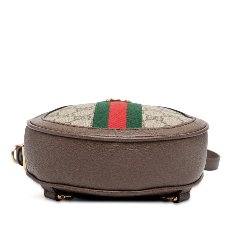 Gucci GG Supreme Off Dear Mini Backpack 598661 Beige Brown PVC Leather Women's