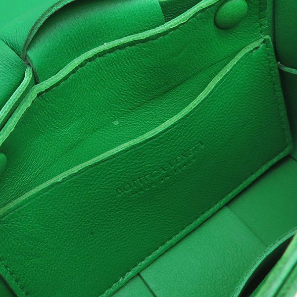Bottega Veneta Shoulder Bag Candy Cassette Maxi Intrecciato Lambskin Green Gold