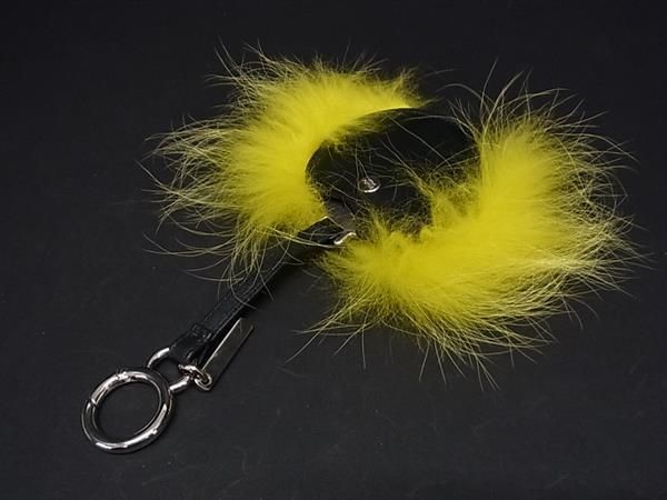 Fendi Bag Bugs Monster Fur X Leather Mirror Bag Charm Key Holder
