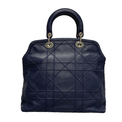 Dior/christian Dior Tote Bag Granville Navy Leather