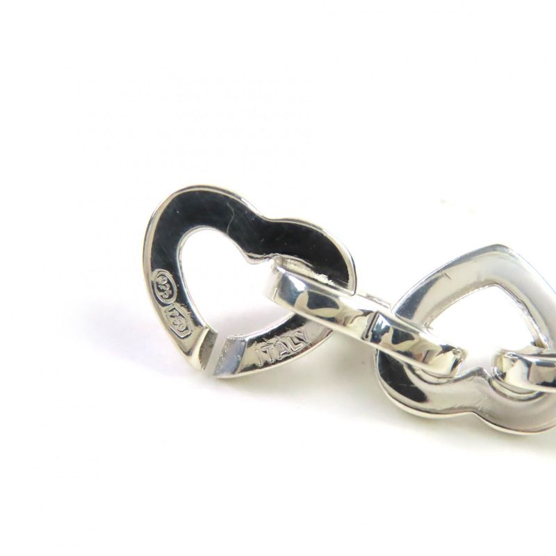 Tiffany & Co Heart Link Bracelet 925 750 Accessory Silver Gold Weight 36.2g