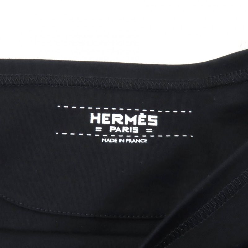 Hermes 100% Cotton Pocket Embroidery Design Boat Neck 3/4 Length Sleeves Cut