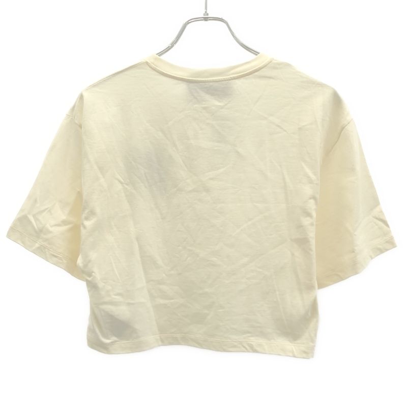 Gucci Palm Tree Embroidery Cropped T-Shirt White S