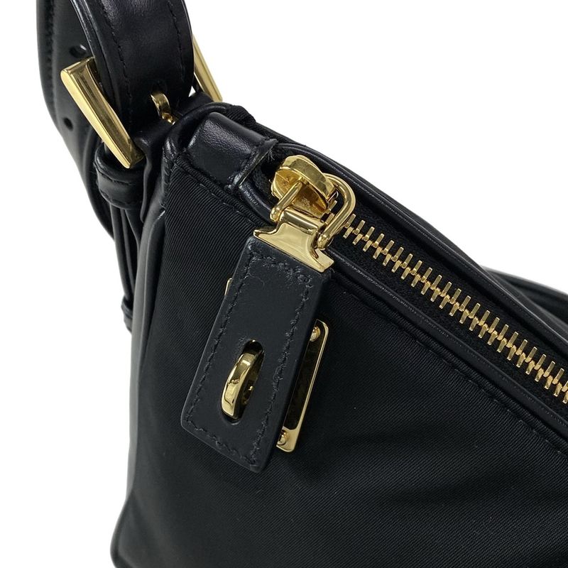 Prada Shoulder Bag Emme Large 1bc232 Black Re-nylon Leather