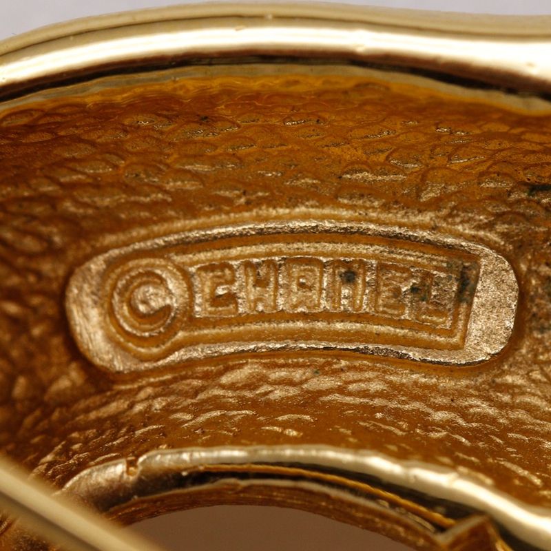Chanel Bamboo Coco Mark Vintage Gold Plated 107 Ladies 35.0g Brooch