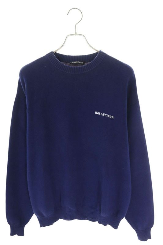 Balenciaga 628743 T3176 Campaign Logo Crew Neck Knit Men's XS