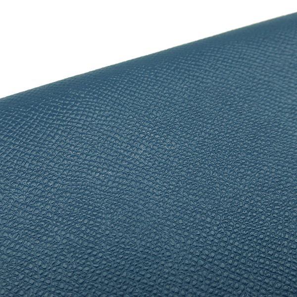 Hermes Clutch Bag Pochette Calvi MM Vaux Epson Corvair Silver Hardware Blue