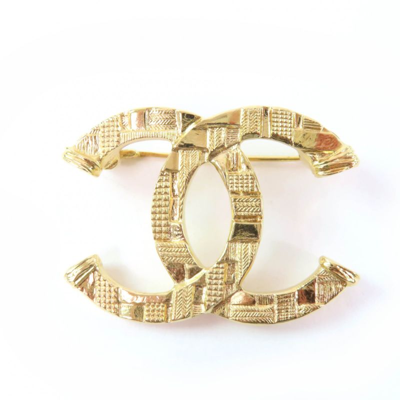CHANEL Abb103 B23A Coco Mark Brooch Small Fashion Accessory Gold Made In Italy