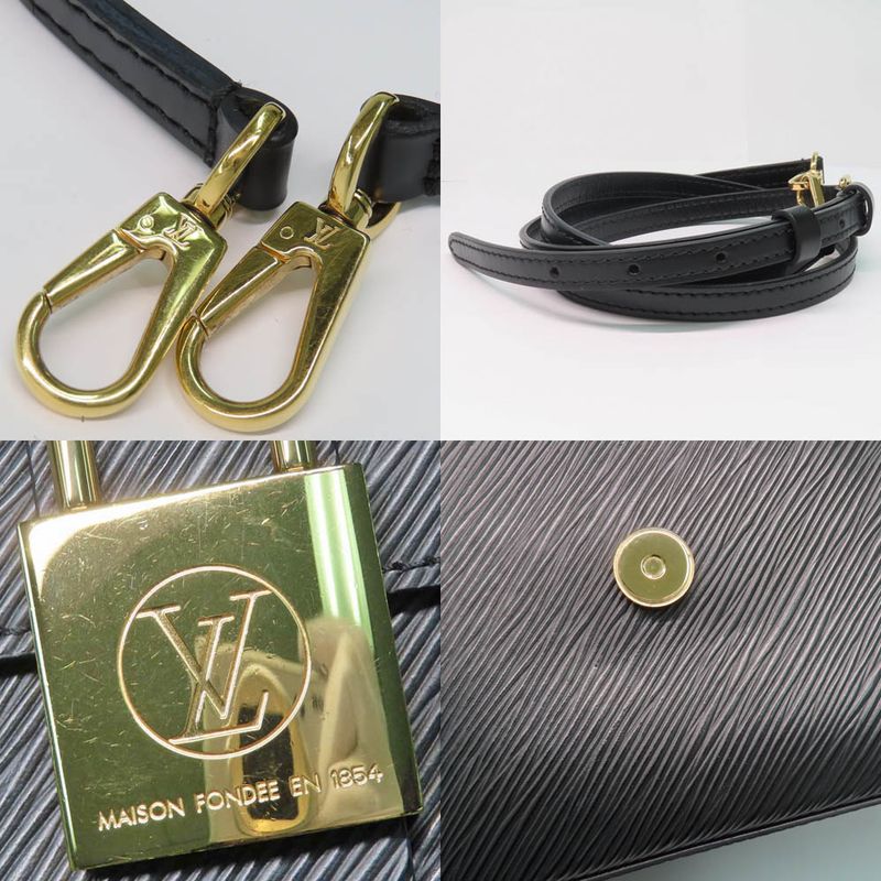 Louis Vuitton Rocki-bb M52880 Epi Noir Black Shoulder Bag 2WAY Gold
