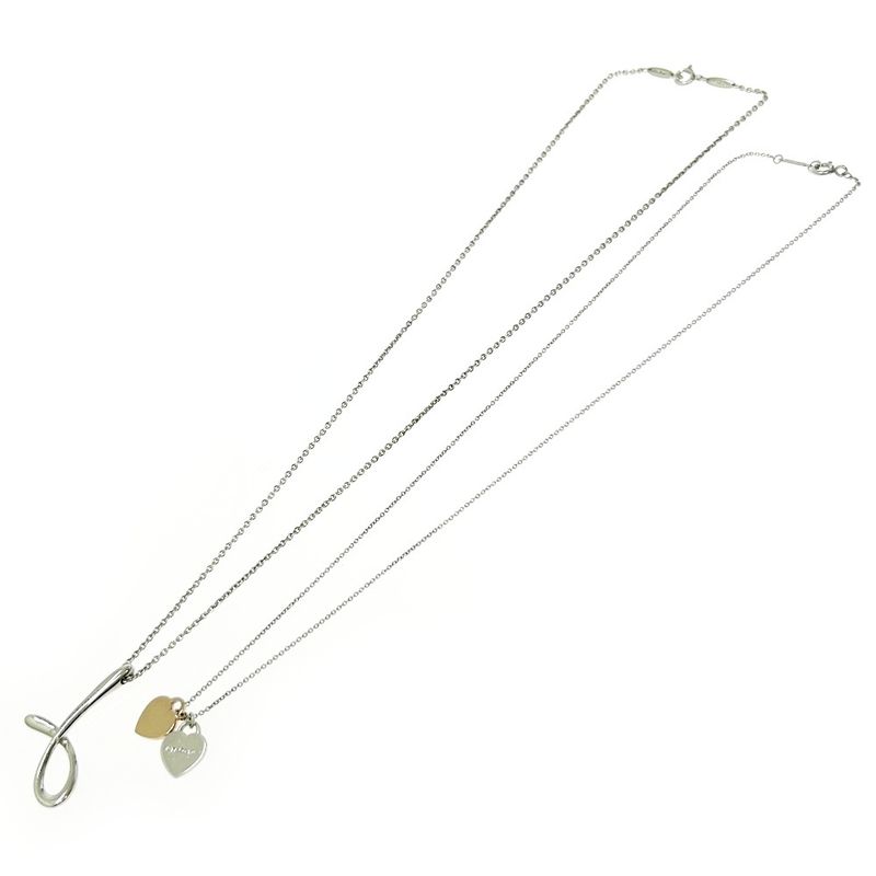 Tiffany & Co Silver Gold Necklace and Other 4 Pieces 925 750 Engraved 404776