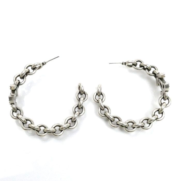 Chanel Metal Coco Mark Hoop Earrings Abd772 Ladies Pre-owned