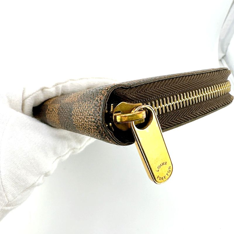 Louis Vuitton N60015 Damier Round Zipper Zippy Wallet Old Shape Long Wallet