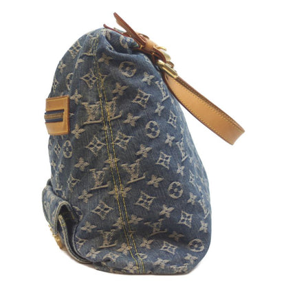 Louis Vuitton 08 M95048 Monogram Denim Baggy GM Tote Bag One Shoulder Blue Women