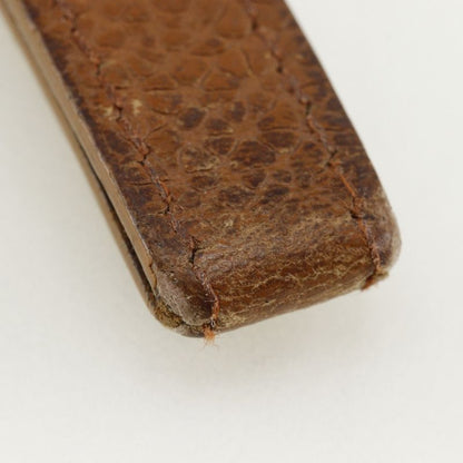 Bvlgari Gold Plated And Leather Brown Unisex Strap