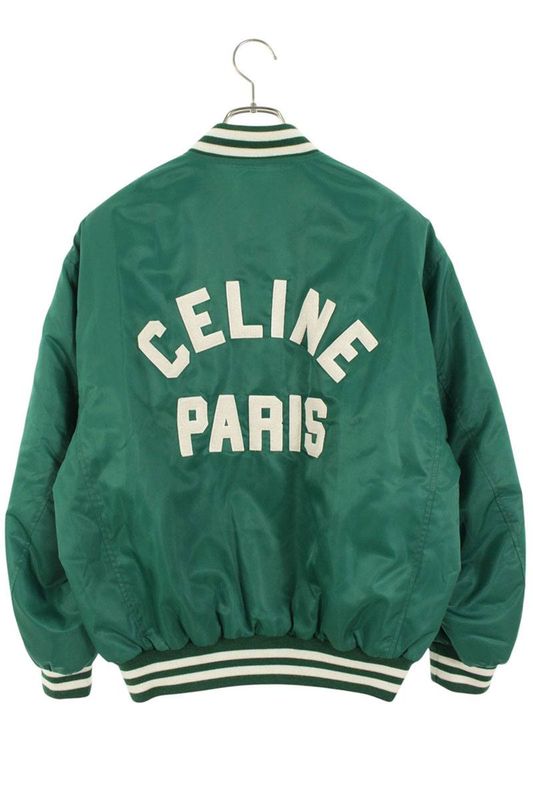 Celine 2w625227r Back Logo Patch Nylon Bomber Blouson Women's 34