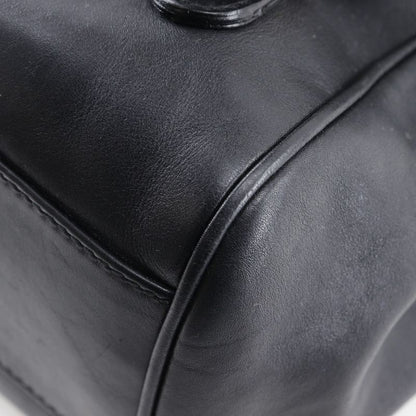 Gucci Old Gucci Vintage Calf Black Women's Backpack/daypack