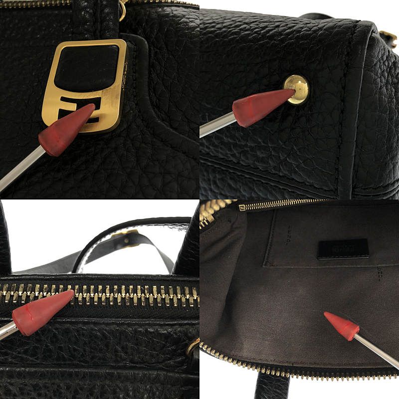 Fendi - 2-way Chameleon Leather Shoulder Bag - Black - Women