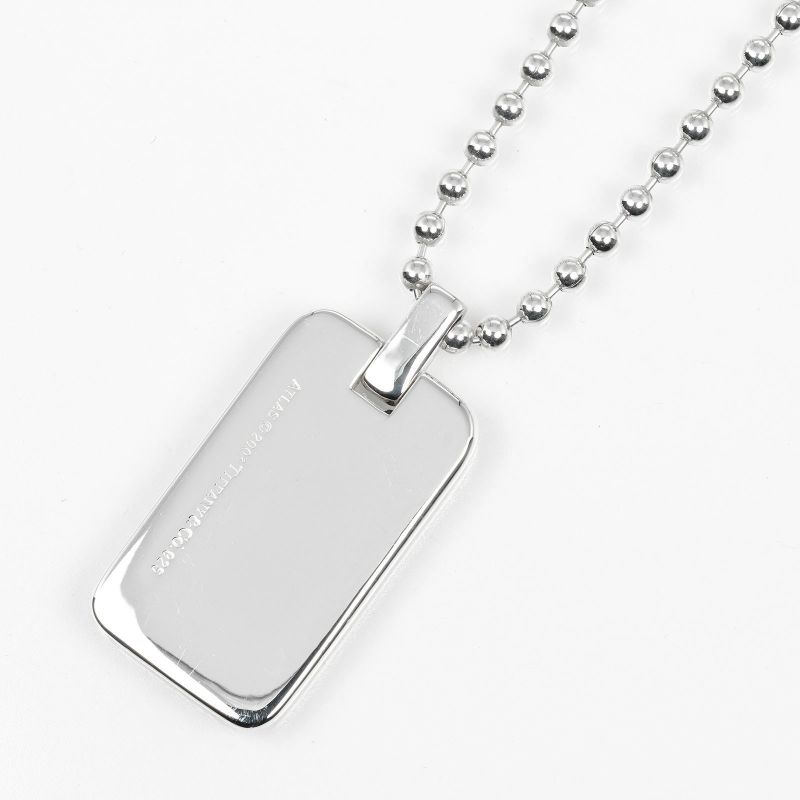 Tiffany & Co Atlas Bar Ball Chain Silver 925 Ladies 19.2g Necklace